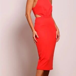 Elegant Red Sleeveless Dress